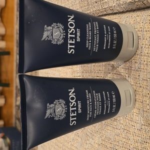 STETSON MENS DEEP MOISTURE CREAM & DEEP CLEANSING WASH FOR FACE AND BEARD BUNDLE